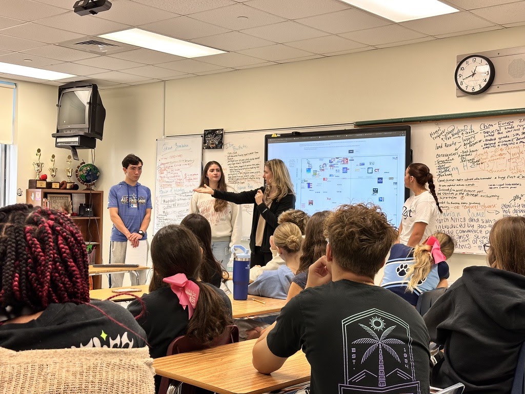 A digital literacy presentation for a classroom of students